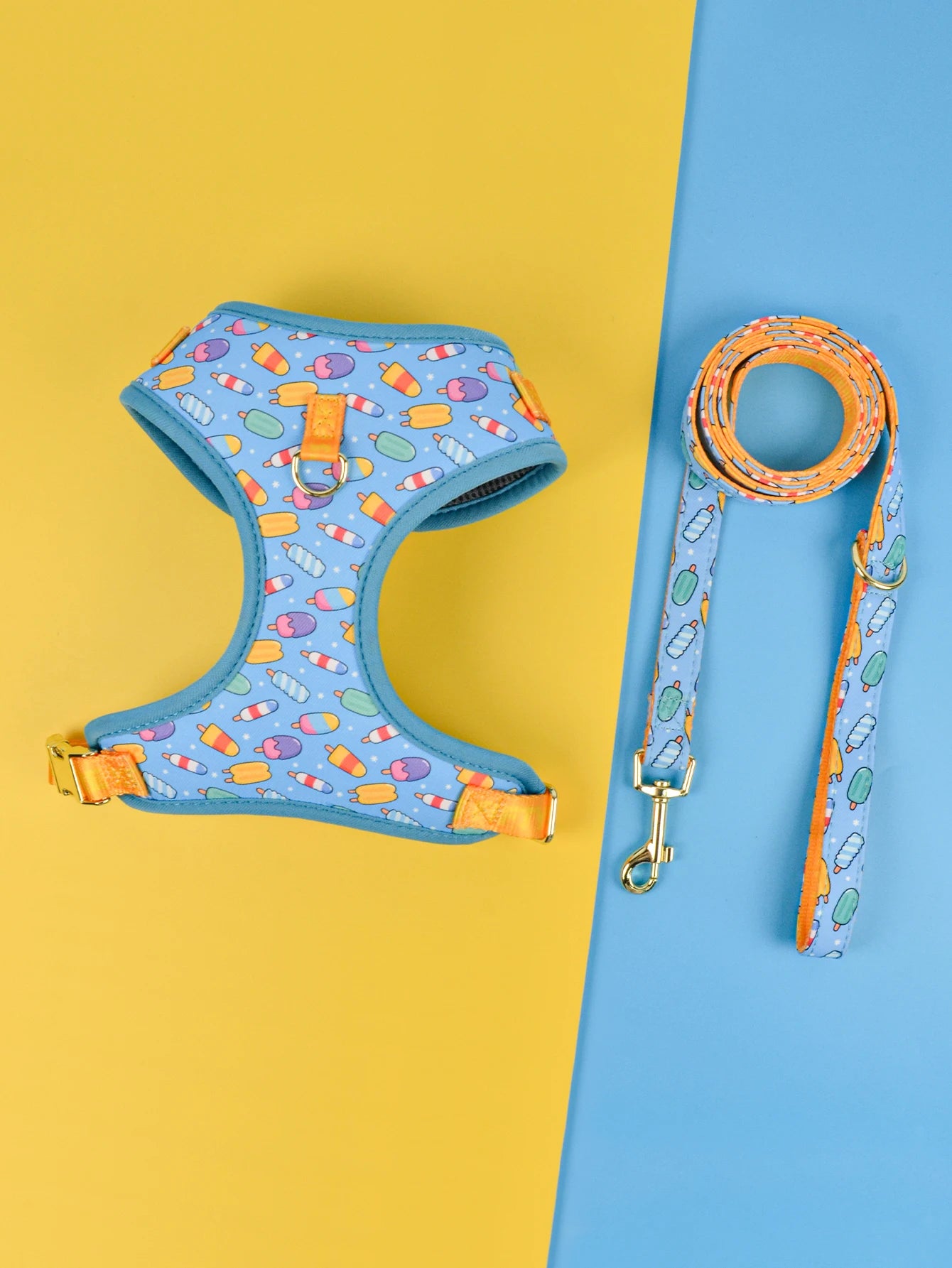 Printed Harness and Lead Set for Dogs – Comfort, Style and Fun Patterns