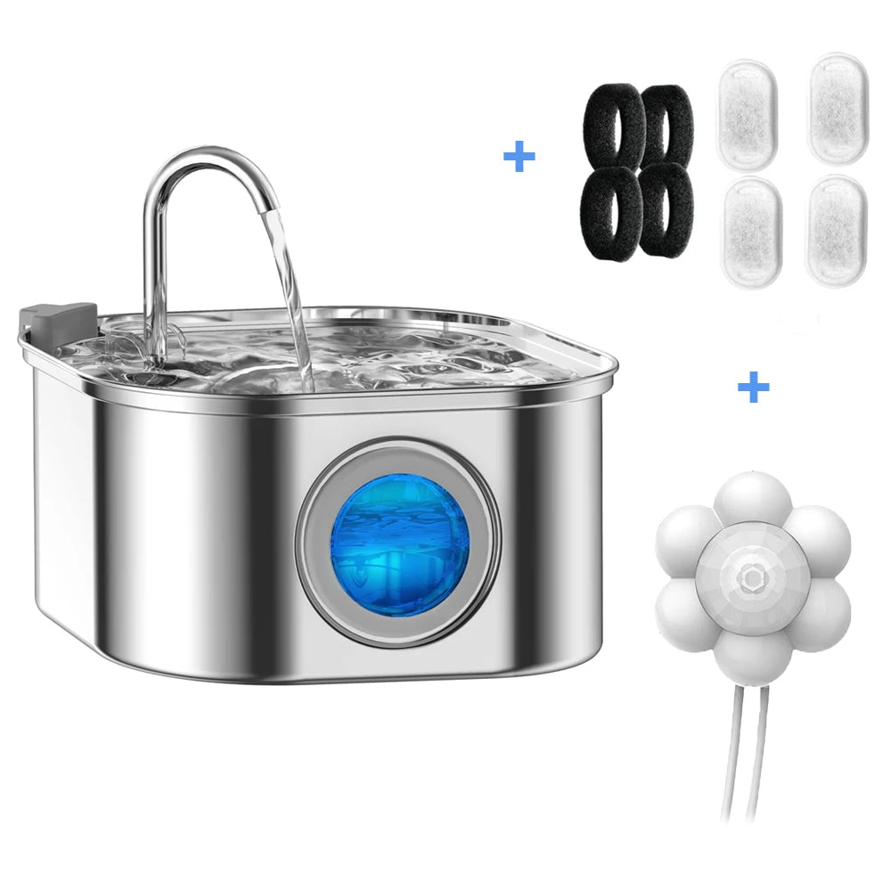 3.2L Stainless Steel Auto Pet Water Feeder.