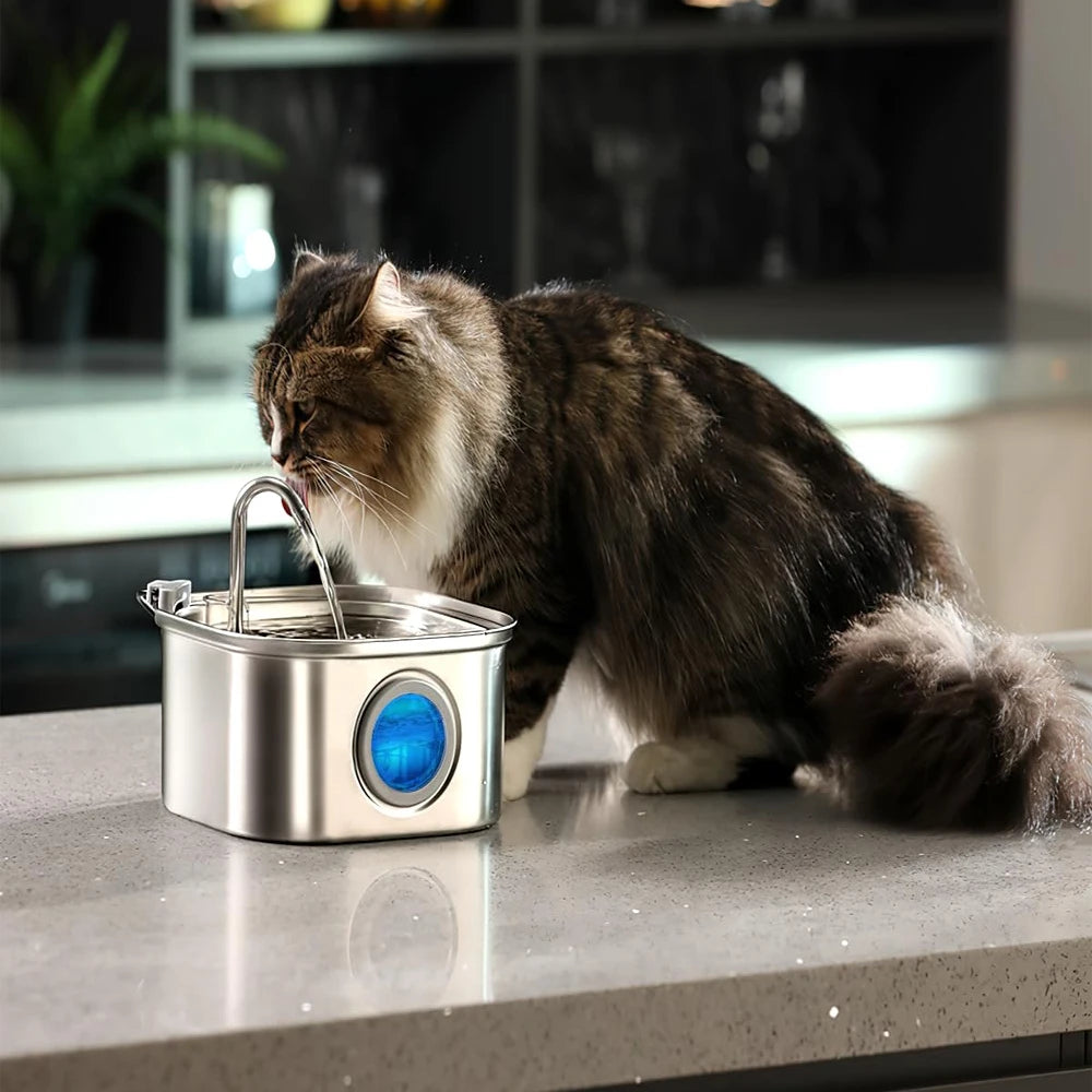 3.2L Stainless Steel Auto Pet Water Feeder.