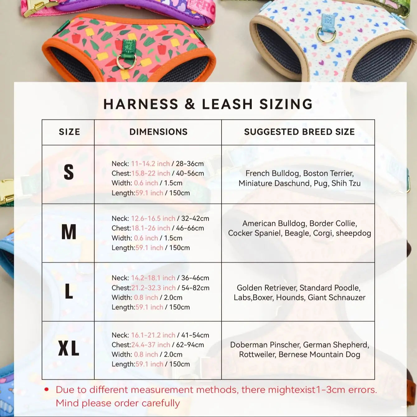 Printed Harness and Lead Set for Dogs – Comfort, Style and Fun Patterns