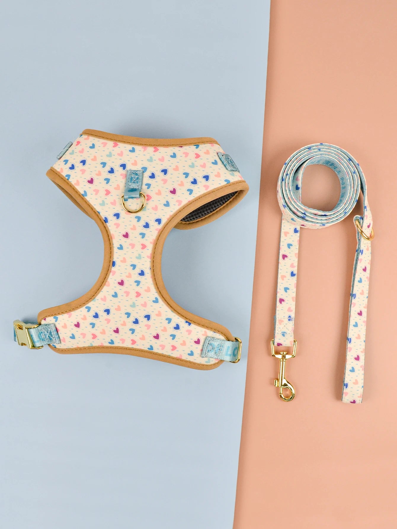 Printed Harness and Lead Set for Dogs – Comfort, Style and Fun Patterns