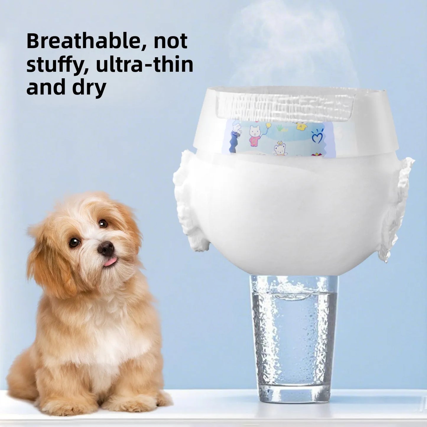 Wearable Pet Diapers – Waterproof, Anti-Leak, Comfortable & Disposable