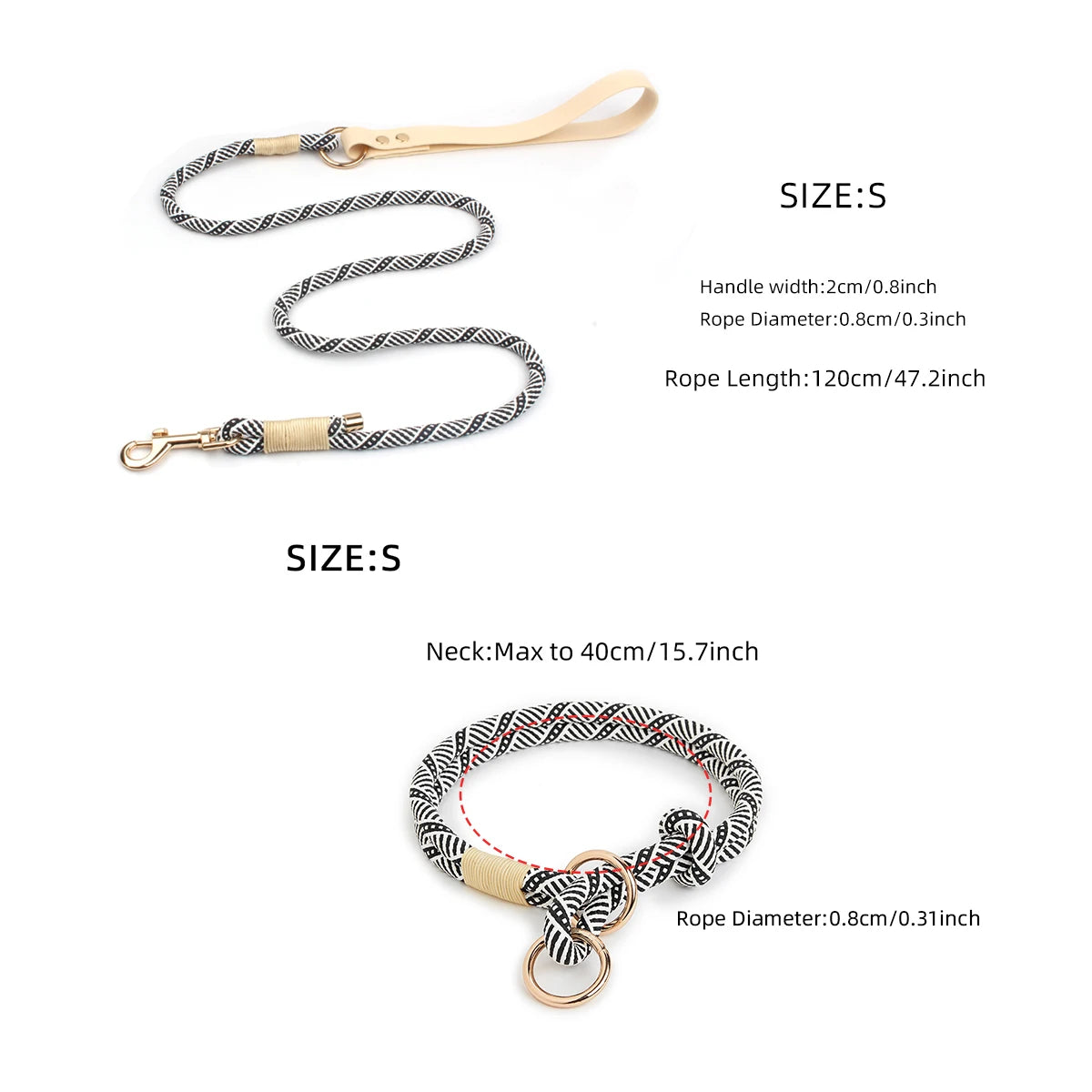 Slip Nylon Collar and Leash Set