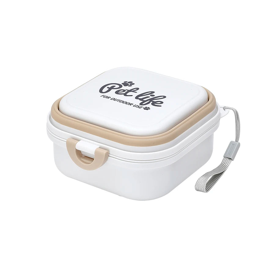 Thickened Folding Double Pet Bowls – Portable Travel Dog & Cat Feeder
