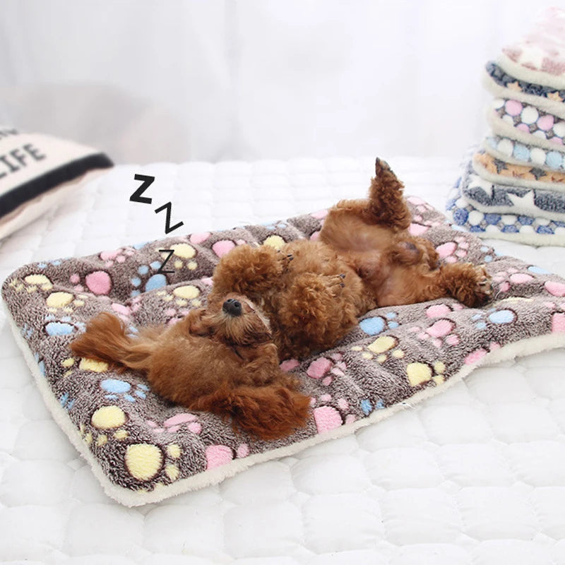 Flannel Thickened Dog Bed Mat Soft Pet Sleeping Mat