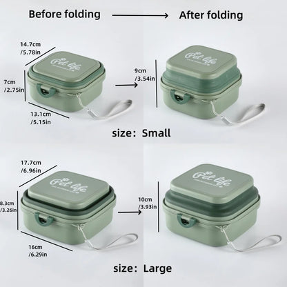 Thickened Folding Double Pet Bowls – Portable Travel Dog & Cat Feeder