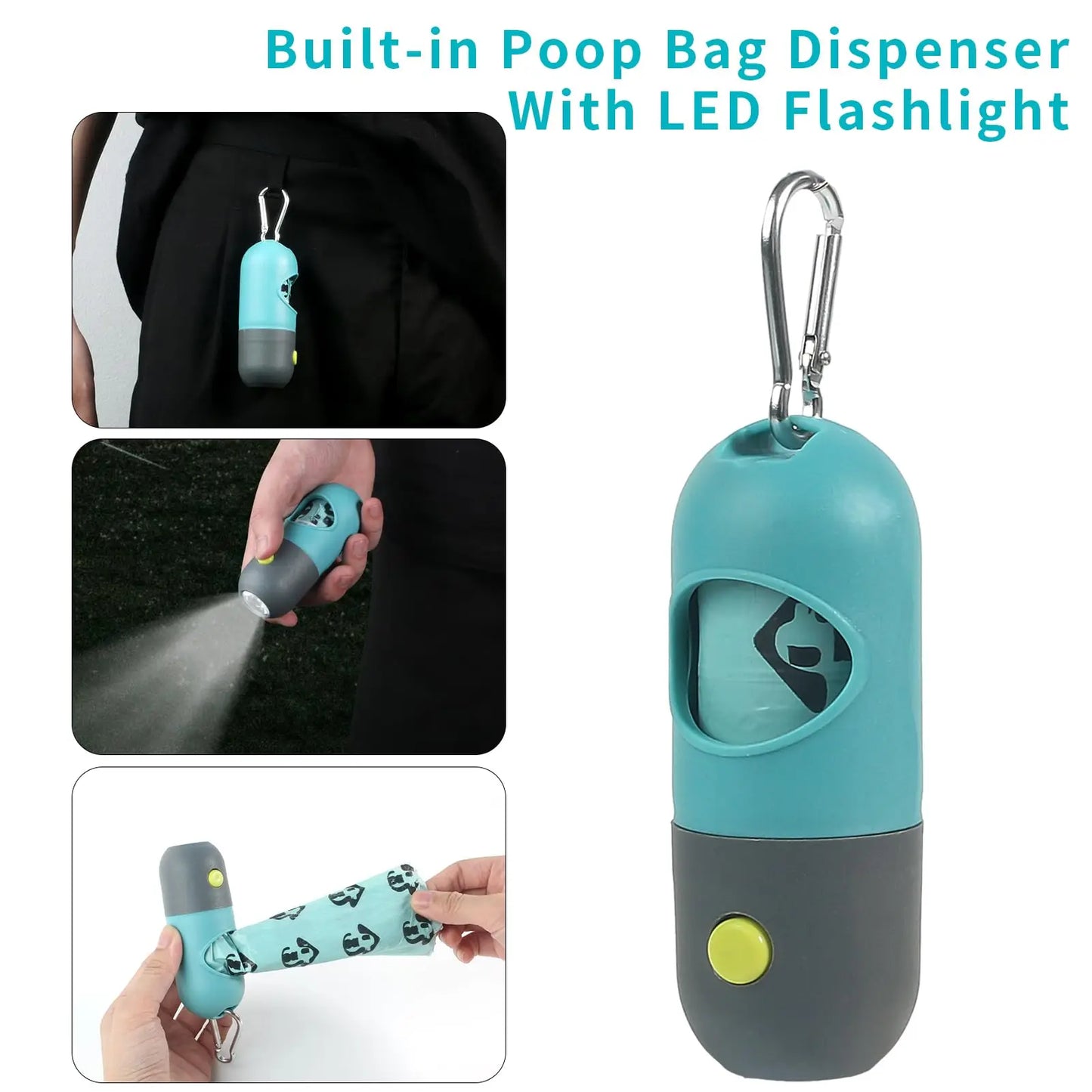 360° Portable Pooper Scooper with Bag Dispenser